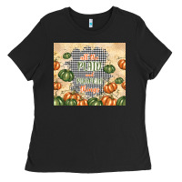 Black all the plaid and pumpkin things Ladies Tee - TumblerDesignByShophia