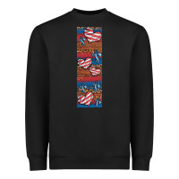 Black usa flag and cross penwraps 1 Heavyweight Sweatshirt - Artiststas