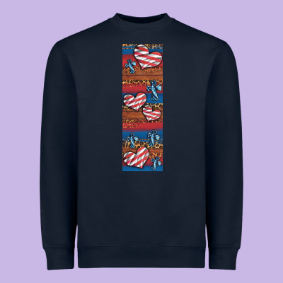 Usa Flag And Cross Penwraps 1 Heavyweight Sweatshirt Designed By Artiststas