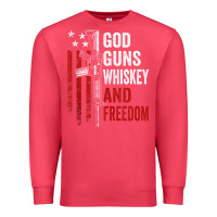 Cardinal God Guns Whiskey Freedom - Pro Gun American Flag Guns Arts Characters Premium Sweatshirt - maiPhamDesign