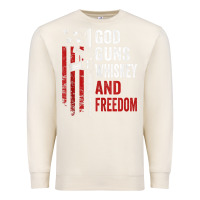 Sandshell God Guns Whiskey Freedom - Pro Gun American Flag Guns Arts Characters Premium Sweatshirt - maiPhamDesign