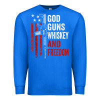 True Royal God Guns Whiskey Freedom - Pro Gun American Flag Guns Arts Characters Premium Sweatshirt - maiPhamDesign