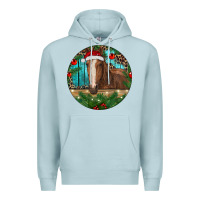 Blue Mist Brown Horse Christmas Premium Hoodie - RanaPortraitStore