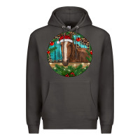 Smoke Brown Horse Christmas Premium Hoodie - RanaPortraitStore
