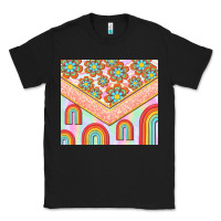 Black hippie rainbow and daisy Classic Tee - TumblerDesignByShophia