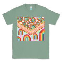 Sage hippie rainbow and daisy Classic Tee - TumblerDesignByShophia