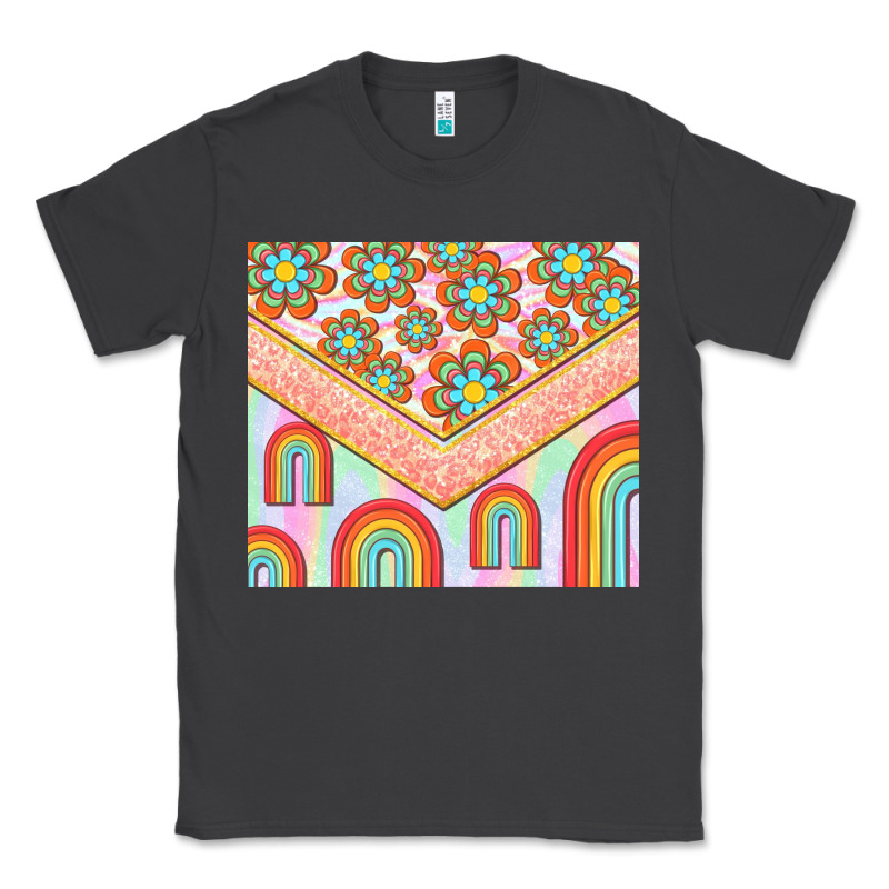 Hippie Rainbow And Daisy Classic Tee by TumblerDesignByShophia | Teevron