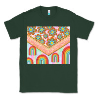 Sports Green hippie rainbow and daisy Classic Tee - TumblerDesignByShophia
