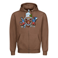 Chestnut Christmas snow cow joy Zipper Hoodie - BarkalooDesign