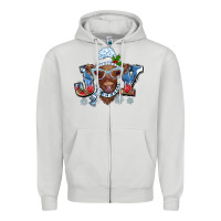 Dove Grey Christmas snow cow joy Zipper Hoodie - BarkalooDesign