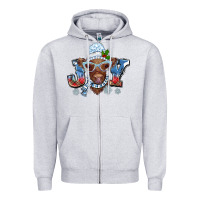 Heather Grey Christmas snow cow joy Zipper Hoodie - BarkalooDesign