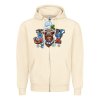 Sandshell Christmas snow cow joy Zipper Hoodie - BarkalooDesign