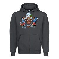 Smoke Christmas snow cow joy Zipper Hoodie - BarkalooDesign