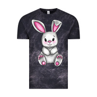 Cloud Black Cute bunny Easter Vintage Tee - CowGirlArtShop