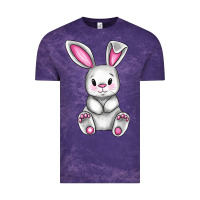Cloud Purple Cute bunny Easter Vintage Tee - CowGirlArtShop