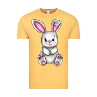 Vintage Mustard Cute bunny Easter Vintage Tee - CowGirlArtShop