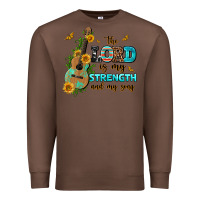 Chestnut the lord is my strength and my song guitar with su Premium Sweatshirt - AdoDesignShop