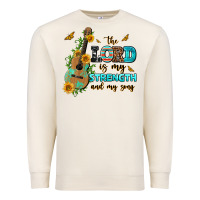 Sandshell the lord is my strength and my song guitar with su Premium Sweatshirt - AdoDesignShop