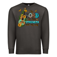 Smoke the lord is my strength and my song guitar with su Premium Sweatshirt - AdoDesignShop