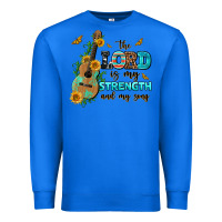 True Royal the lord is my strength and my song guitar with su Premium Sweatshirt - AdoDesignShop