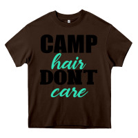 Chocolate Brown Camp Hair Don't Care Black Heavy Core Tee - Bettercallsaul
