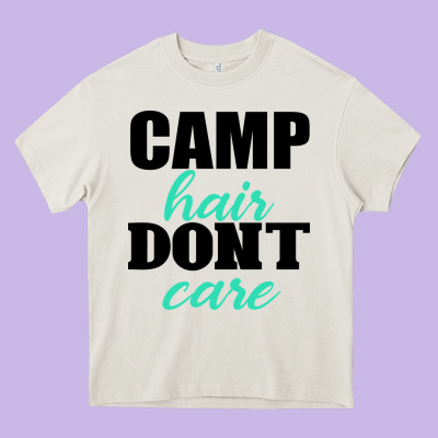 Camp Hair Don't Care Black Heavy Core Tee Designed By Bettercallsaul