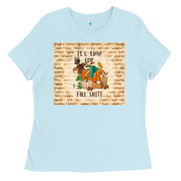 Baby Blue it's time for fall shit Ladies Tee - TumblerDesignByShophia