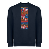 Navy usa flag and cross penwraps Heavyweight Sweatshirt - Artiststas