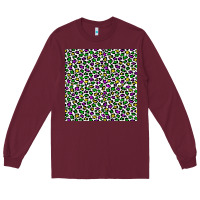 Burgundy mardi gras leopard  seamless pattern Long Sleeve Tee - FaDigitalArtStudio