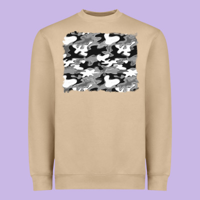 Black And White Camouflage Background Heavyweight Sweatshirt Designed By Artiststas
