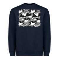 Navy black and white camouflage background Heavyweight Sweatshirt - Artiststas