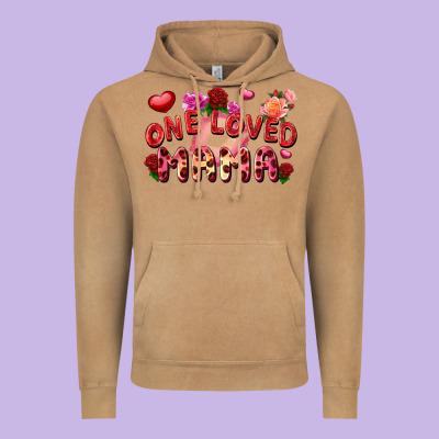 One Loved Mama Valentine's Day Vintage Hoodie Designed By Fadigitalartstudio