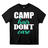 Camp Hair Don't Care Black Heavy Core Tee | Teevron