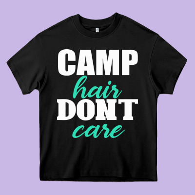 Camp Hair Don't Care Black Heavy Core Tee Designed By Bettercallsaul