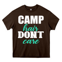 Chocolate Brown Camp Hair Don't Care Black Heavy Core Tee - Bettercallsaul