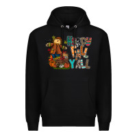 Black happy fall y all Premium Hoodie - CowhideDigitalArt