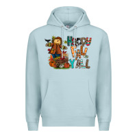 Blue Mist happy fall y all Premium Hoodie - CowhideDigitalArt