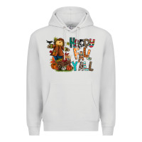 Dove Grey happy fall y all Premium Hoodie - CowhideDigitalArt
