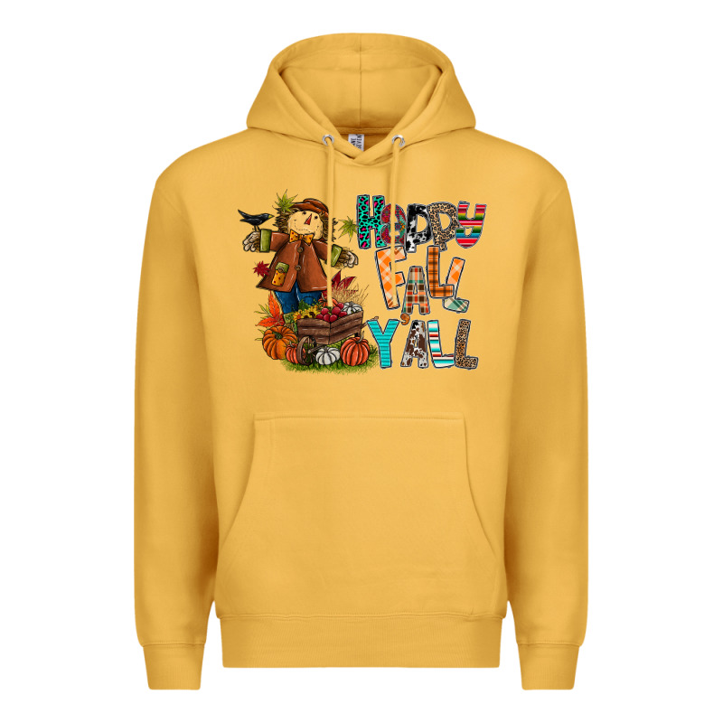 Happy Fall Y All Premium Hoodie by CowhideDigitalArt | Teevron