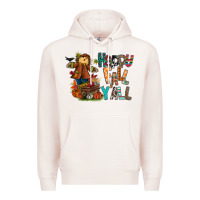 Pale Pink happy fall y all Premium Hoodie - CowhideDigitalArt