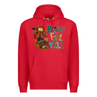 Red happy fall y all Premium Hoodie - CowhideDigitalArt