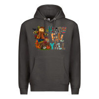 Smoke happy fall y all Premium Hoodie - CowhideDigitalArt