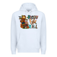 White happy fall y all Premium Hoodie - CowhideDigitalArt
