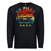 Black rv pilot camping funny vintage motorhome travel vacation t shirt Premium Sweatshirt - maiPhamDesign
