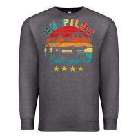 Charcoal Heather rv pilot camping funny vintage motorhome travel vacation t shirt Premium Sweatshirt - maiPhamDesign