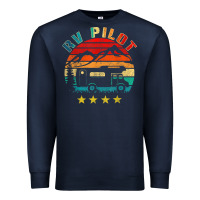 Navy rv pilot camping funny vintage motorhome travel vacation t shirt Premium Sweatshirt - maiPhamDesign