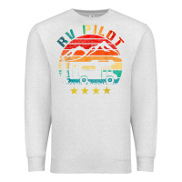 Oatmeal Heather rv pilot camping funny vintage motorhome travel vacation t shirt Premium Sweatshirt - maiPhamDesign