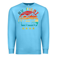 Ocean Blue rv pilot camping funny vintage motorhome travel vacation t shirt Premium Sweatshirt - maiPhamDesign
