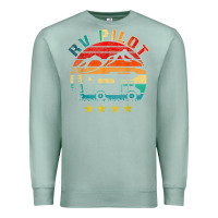 Seafoam rv pilot camping funny vintage motorhome travel vacation t shirt Premium Sweatshirt - maiPhamDesign