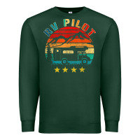 Sports Green rv pilot camping funny vintage motorhome travel vacation t shirt Premium Sweatshirt - maiPhamDesign